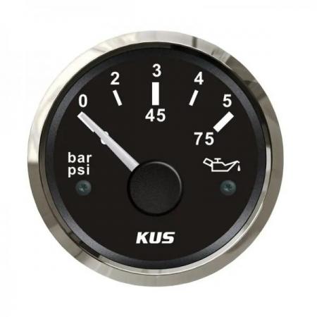 디바이스마트,EV 전기차/캠핑카/그린에너지 > 센서류 > 게이지,KUS,KUS 52mm 오일 압력 게이지 0-75psi 블랙 [TYE-GU013],52mm 오일 압력 게이지 / 0-5bar, 0-73psi / 12V, 24V / IP7 / black