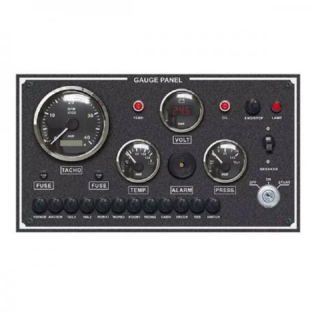 디바이스마트,EV 전기차/캠핑카/그린에너지 > 센서류 > 게이지,KUS,KUS 다기능 게이지 패널 (386*198mm) [TYE-GU028],타코미터, 수온게이지, 오일 압력게이지, 볼트미터, 이그니션키 / IP67 / 12v / 386*198*130mm / black