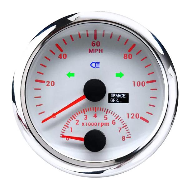 85mm 2 in 1 스피드미터+타코미터 화이트 [TYE-GU029]