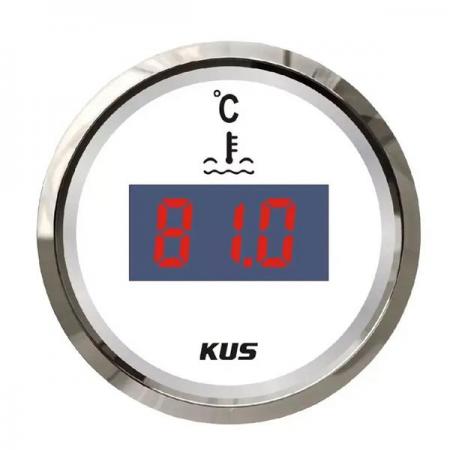 디바이스마트,EV 전기차/캠핑카/그린에너지 > 센서류 > 게이지,KUS,KUS 52mm 디지털 수온 게이지 화이트 [TYE-GU036],52mm 디지털 수온 게이지 / 0-190ohm / 40~120℃ / 12V,24V / IP7 / white