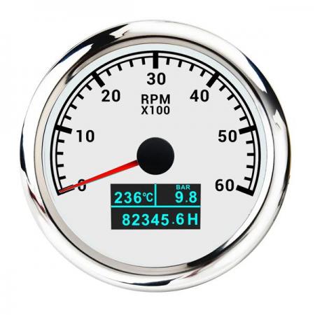 디바이스마트,EV 전기차/캠핑카/그린에너지 > 센서류 > 게이지,SMG,85mm 3in1 RPM 게이지 화이트 [TYE-GU042],85mm 3in1 RPM 게이지 / 아워미터, 수온, 오일압력 기능 / 0~6000RPM / 9-32V / white