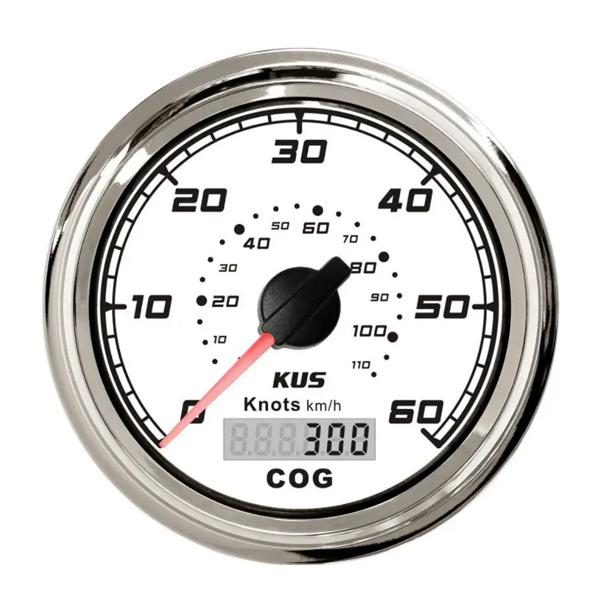 KUS GPS 속도 게이지 0-60knots 화이트 [TYE-GU048]