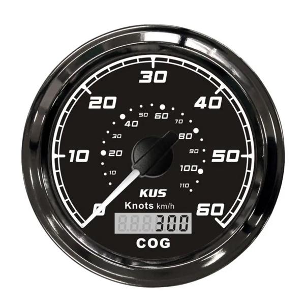 KUS GPS 속도 게이지 0-60knots 블랙 [TYE-GU049]