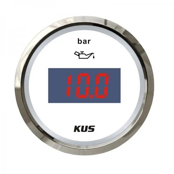 KUS 52mm 디지털 오일 압력 게이지 화이트 [TYE-GU058]