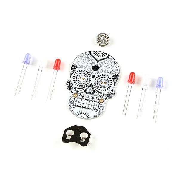 Day of the Geek - Soldering Badge Kit (White with Black Silk Screen) [KIT-20119]