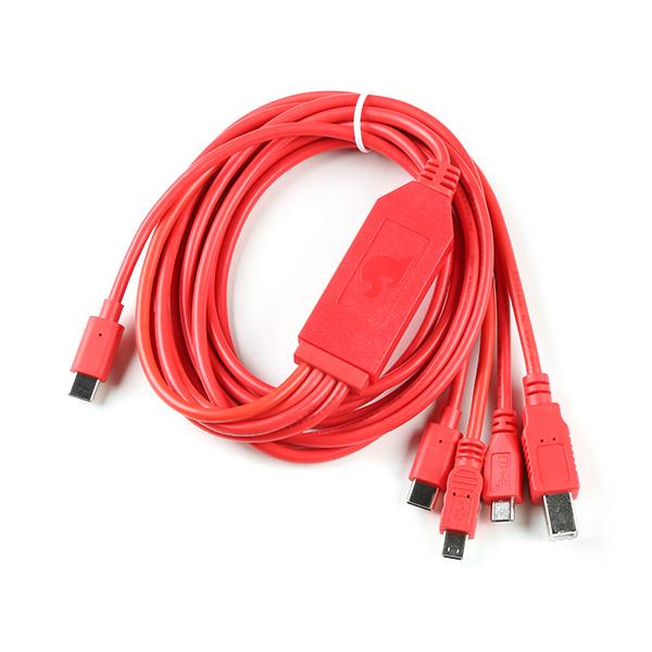 SparkFun 4-in-1 Multi-USB Cable - USB-C Host [CAB-21271]