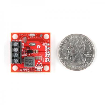 디바이스마트,MCU보드/전자키트 > 전원/신호/저장/응용 > 레벨컨버터/전압관리,SparkFun,SparkFun Buck Regulator Breakout - 5V (AP63357) [COM-21255],1인치 x 1인치 벅 레귤레이터 보드 / AP63357 / 3.8~32V의 넓은 입력 전압 범위를 가진 3.5A 동기식 벅 컨버터
