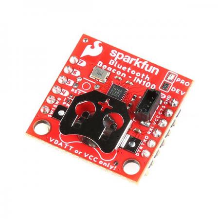 디바이스마트,MCU보드/전자키트 > 통신/네트워크 > 블루투스/BLE,SparkFun,SparkFun NanoBeacon Board - IN100 [WRL-21327],IN100 NanoBeacon / 2.4GHz 무선 저에너지 BT 비콘 브레이크아웃을 제공 / 공급 전압 범위: 1.1-3.6V / 초저전력 / 비콘 모드 : Proprietary, BT, Google™ Eddystone™, and Apple® iBeacon® 호환