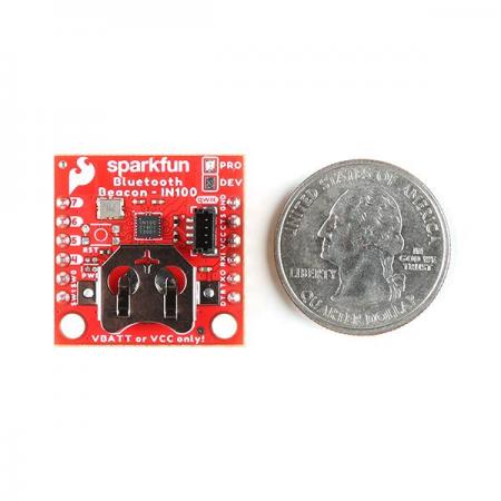 디바이스마트,MCU보드/전자키트 > 통신/네트워크 > 블루투스/BLE,SparkFun,SparkFun NanoBeacon Board - IN100 [WRL-21327],IN100 NanoBeacon / 2.4GHz 무선 저에너지 BT 비콘 브레이크아웃을 제공 / 공급 전압 범위: 1.1-3.6V / 초저전력 / 비콘 모드 : Proprietary, BT, Google™ Eddystone™, and Apple® iBeacon® 호환