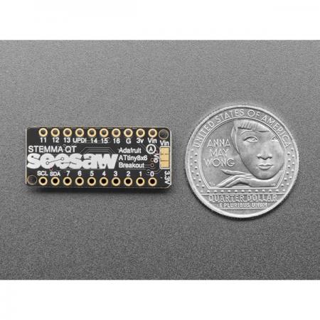 디바이스마트,오픈소스/코딩교육 > 아두이노 > 아두이노 호환보드,Adafruit,Adafruit ATtiny816 Breakout with seesaw - STEMMA QT / Qwiic [ada-5681],ATtiny816 브레이크아웃 - STEMMA QT / Qwiic / seesaw / I2C / 8KB 플래시, 512바이트 RAM, 128바이트 EEPROM / 3.3V 레귤레이터