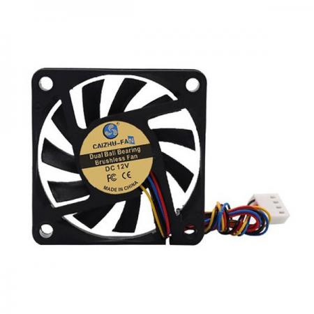 디바이스마트,기계/제어/로봇/모터 > 모터류 > 팬모터 > Ball 베어링 타입 팬모터,CAIZHU-FAN,6010 DC12V 4430RPM PWM 온도 제어 이중볼베어링 팬모터 [CNT-OFM022],60x60x10MM / DC12V / 0.136A / 4430RPM ±10% / 40.0DBA / 16.6CFM / 1.632W /2510 4P단자