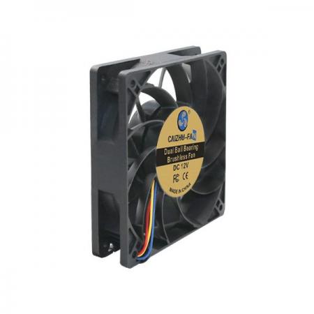 디바이스마트,기계/제어/로봇/모터 > 모터류 > 팬모터 > Ball 베어링 타입 팬모터,CAIZHU-FAN,12025 DC24V 4580RPM FG속도측정/PWM온도제어 팬모터 [CNT-OFM116],120x120x25MM / DC24V / 0.52A / 4580RPM ±10% / 59.1DBA / 146.4CFM / 12.48W /2510 4P단자