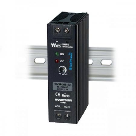 디바이스마트,전원/파워/배터리 > SMPS > DIN Rail 타입,(주)운영,SMPS WYSP-20S12D,DIN-Rail형 1-Channel / 입력 전압: 110VAC 220VAC / 출력 전압: 12V / 용량: 20W 