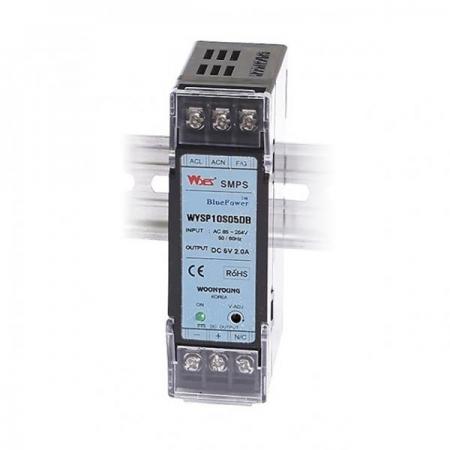 디바이스마트,전원/파워/배터리 > SMPS > DIN Rail 타입,(주)운영,SMPS WYSP-10S24DB,DIN-Rail형 1-Channel / 입력 전압: 110VAC 220VAC / 출력 전압: 24V / 용량: 10W
