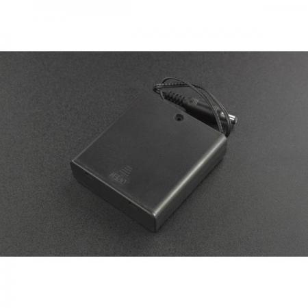디바이스마트,전원/파워/배터리 > 배터리/배터리홀더 > 배터리홀더 Holder > AA용 홀더,DFROBOT,4×AA Battery Holder (with Power Switch, DC2.1 Jack, and Cover) [FIT0918],ABS 친환경 소재 / 스테인리스 스틸 니켈 도금 스프링 플레이트 / DC2.1 전원 잭 / 수량: 4 / 배터리 유형: AA