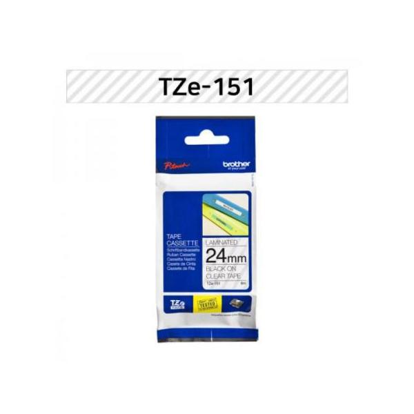 라벨테이프 TZe-151(투명바탕/검정글씨/24mm)