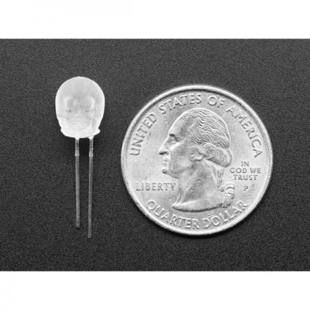 디바이스마트,LED/LCD > LED 인테리어조명 > 장식용 LED,Adafruit,dLUX-dLITE Cool White Skull Shape LEDs 5 Pack by Unexpected Labs [ada-5429],dLUX-dLITE / 해골 LED 5개 팩 / 크기 : 8.5mm x 7.6mm x 11.5mm(HxWxD) / 전압 :  ~3.0-3.2V @ 20mA 전류 / 파장 8000K / 임베디드 LED 밝기 : ~6000-8000mcd