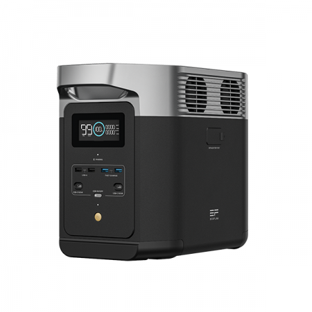 디바이스마트,EV 전기차/캠핑카/그린에너지 > 배터리/충전기/인버터 > 파워뱅크,에코플로우,캠핌용 파워뱅크 DELTA2 델타2,ECOFLOW / 휴대용 파워뱅크 / 용량: 1024Wh (1000Wh)  / AC 출력 총 1800W  (서지 2700W) / 배터리: LFP (인산철) / 무게: 12.24kg  / 40 x 21.1 x 28.1cm  / KC 인증