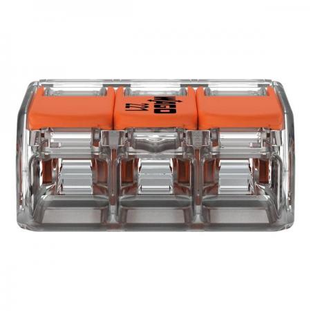 디바이스마트,커넥터/PCB > 전선직결/무탈피 커넥터 > 범용 전선커넥터 > 전선커넥터,WAGO,[WAGO] 전선커넥터 221-413,폴수 : 3 / 정격 전압 : 450V / 정격전류 : 32A / 전선연결 커넥터