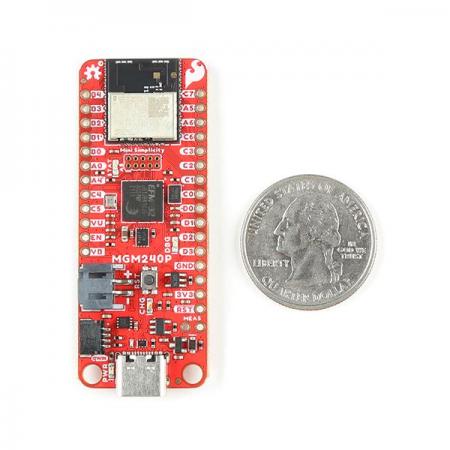 디바이스마트,MCU보드/전자키트 > 프로세서/개발보드 > ARM > Cortex-M33/M23,SparkFun,SparkFun Thing Plus Matter - MGM240P [DEV-20270],MGM240P / Matter 기반 IoT 장치의 민첩한 개발 및 프로토타이핑 / 블루투스 / 32비트 ARM-M33 코어 프로세서(@39MHz) / 1536kB 플래시 메모리 / 다중 802.15.4 무선 프로토콜 지원