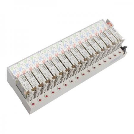 디바이스마트,커넥터/PCB > 터미널블럭 > 단자대 타입 > 릴레이 단자대,IOLINK,인터페이스 릴레이 보드 R16A-NC-DC24VC,SAMWON ACT SHN Relay 장착 / 정격 전압 : 24 VDC / 16P NPN / Contact : 개별 (4P 쇼트바 내장)