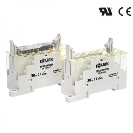 디바이스마트,기계/제어/로봇/모터 > 자동화(FA) > 제어 > 릴레이,IOLINK,세이프티 릴레이용 소켓 SFS6-SW-D24,극수 : 6P / 정격 부하 전압 : 250VAC / 전류 : 6A / 전원 표시등 : LED