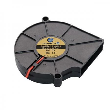 디바이스마트,기계/제어/로봇/모터 > 모터류 > 팬모터 > 블로워팬,CAIZHU-FAN,7515 DC24V 4500RPM 이중 볼 베어링 모터 송풍팬 [CNT-TFM107],75x75x15MM / DC24V / 0.2A / 4500±10%RPM / 42.66DBA / 9.49CFM / 4.8W /XH2.54 2P단자
