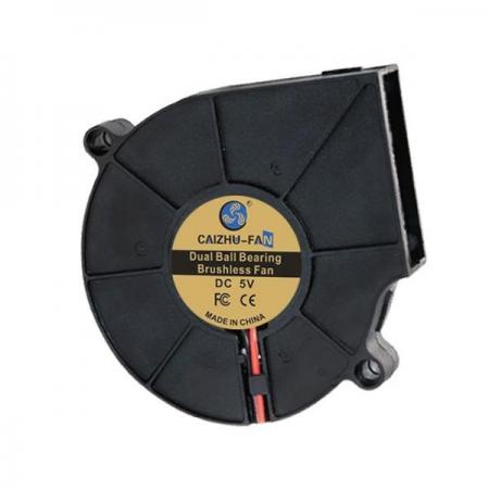 디바이스마트,기계/제어/로봇/모터 > 모터류 > 팬모터 > 블로워팬,CAIZHU-FAN,7530 DC12V 3500RPM 이중 볼 베어링 모터 송풍팬 [CNT-TFM112],75x75x30MM / DC12V / 0.24A / 3500±10%RPM / 42.35DBA / 12.15CFM / 2.88W /XH2.54 2P단자