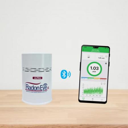 디바이스마트,계측기/측정공구 > 환경/이화학 측정장치 > 대기/가스/방사능/라돈,에프티랩,스마트 라돈 간이측정기 - 라돈아이알파(RadonEye Alpha) (RD201),Size : Φ80 x 120 (mm), 240g / Power : 12V 1A DC adapter / 국내 최초 환경부 라돈 간이측정기 성능인증 1등급 획득