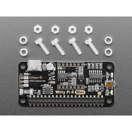디바이스마트,오픈소스/코딩교육 > 라즈베리파이 > 라즈베리파이 확장보드/HAT,Adafruit,Witty Pi 4 Mini - RTC & Power Management for Raspberry Pi [ada-5038],Raspberry Pi용 RTC 및 전원 관리 보드 위티 파이 미니 / RTC (DS3231SN) 모듈 / 40핀 GPIO 헤더가 있는 모든 라즈베리파이 호환 / 크기 : 65mm x 56mm x 19mm