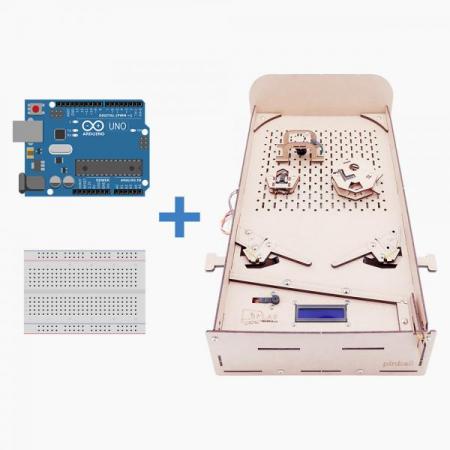 디바이스마트,오픈소스/코딩교육 > 아두이노 > 아두이노 교육용키트,비피랩,아두이노 IoT 핀볼 만들기 키트(아두이노 UNO 호환보드, 센서, 메뉴얼 포함),센서모듈을 조작해 게임을 설계하고, 장애물을 창의적으로 구상해 핀볼게임을 제작해보는 코딩 교육 키트 입니다.