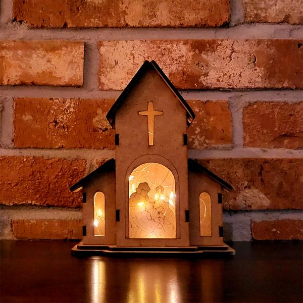 DIY 교회 무드등 만들기(설명서, 건전지형 실전구 포함)