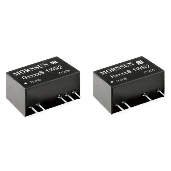 디바이스마트,전원/파워/배터리 > DC-DC 컨버터 모듈 > 강하형 모듈(실장) > 절연 스위칭 모듈,MORNSUN,DC/DC컨버터 모듈 G1205S-1WR2,2채널 / 입력 전압 : 12 (10.8-13.2) / 출력 전압 : ±5 / 강하형