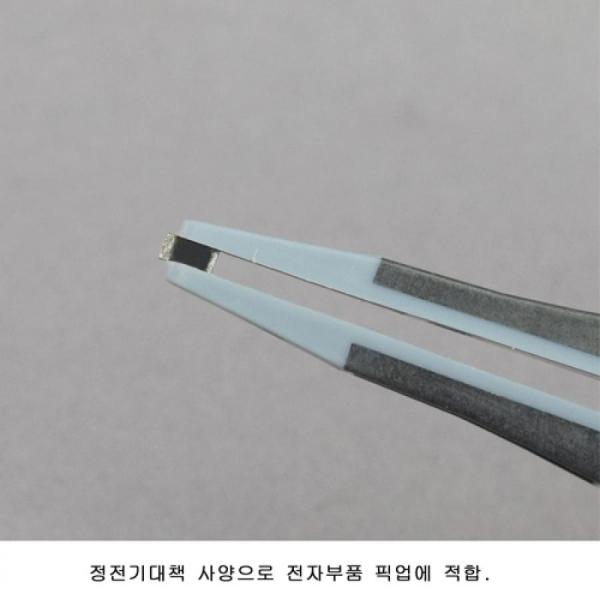 디바이스마트,수공구/전자공구/전동공구 > 전자공구 > 핀셋/IC흡착기/핀제거 > ESD그립 핀셋,HOZAN,[HOZAN] ESD 소프트팁 핀셋 P-643-J SOFT TIP,HOZAN / 소프트팁 핀셋 / 정전기 방지 / 125mm / 17g / 내열온도 80℃ / ESD관리치 : 접지저항 Rg