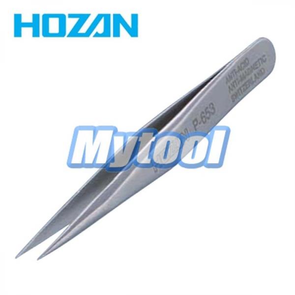 디바이스마트,수공구/전자공구/전동공구 > 전자공구 > 핀셋/IC흡착기/핀제거 > 미니 핀셋,HOZAN,[HOZAN] 숏타입 핀셋 P-653 호잔,HOZAN / 숏타입 핀셋 / 자성에 약한 정밀기기 작업 / 70mm / 7g / 선단폭:0.2mm