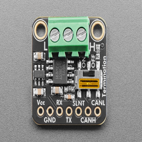 디바이스마트,MCU보드/전자키트 > 통신/네트워크 > CAN통신,Adafruit,Adafruit CAN Pal - CAN Bus Transciever - TJA1051T/3 [ada-5708],CAN 버스 트랜시버 - TJA1051T/3 / 3V 로직 레벨 신호를 가져와 통신에 필요한 차동 신호를 사용하여 CAN 로직 레벨로 변환 / CAN FD 고속 단계에서 최대 5Mbit/s