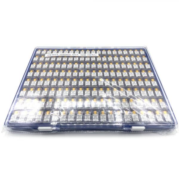 디바이스마트,RLC/수동소자 > 엔지니어 샘플키트 > 캐패시터 키트 > SMD세라믹 캐패시터 키트,디바이스마트,칩세라믹 1608(0603) 사이즈 160종 (100개入),1608 Size  Chip CERAMIC CAPACITOR Sample Kit