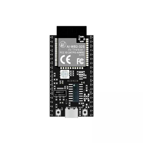 디바이스마트,MCU보드/전자키트 > 통신/네트워크 > 블루투스/BLE,Ai-Thinker,WiFi&BT 콤보모듈키트 [Ai-WB2-32S-kit],BL602 칩에는 저전력 소비, 276KB RAM 및 SDIO, SPI, UART, VDC, IR 원격, PWM, ADC, DAC, PIR 및 GPIO. 사물 인터넷(IoT), 모바일 장치, 웨어러블 전자 장치, 스마트 홈 및 기타 분야에서 널리 사용