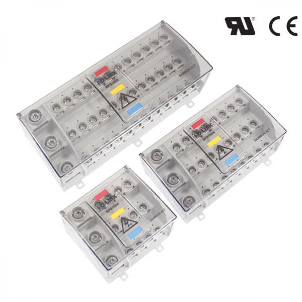 디바이스마트,커넥터/PCB > 터미널블럭 > 단자대 타입 > 전원 분배 단자대,IOLINK,전원분배블럭 BPS100A-M6/12*M5,배선형 부스바 타입 / 정격 용량 : 600 V / 100A