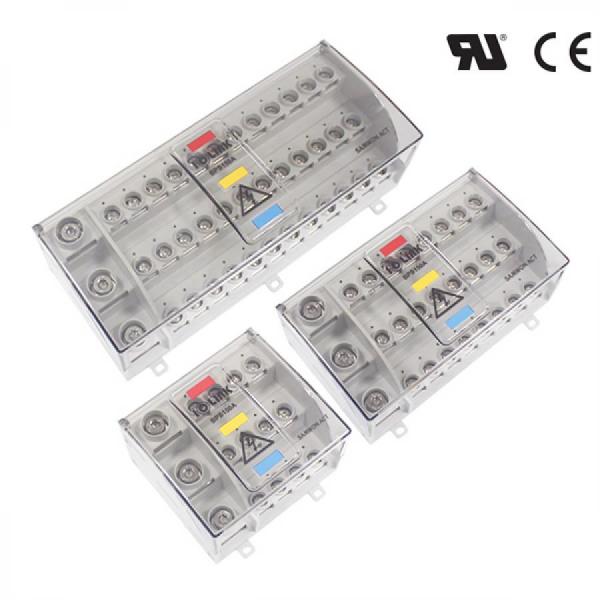 디바이스마트,커넥터/PCB > 터미널블럭 > 단자대 타입 > 전원 분배 단자대,IOLINK,전원분배블럭 BPS150A-M8/4*M5,배선형 부스바 타입 / 정격 용량 : 600 V / 150A