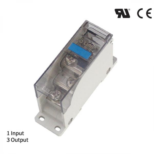디바이스마트,커넥터/PCB > 터미널블럭 > 단자대 타입 > 전원 분배 단자대,IOLINK,전원분배블럭 SPS30-M6/3*M6-S,배선형 / 윈도우 : 안전 커버 / 정격 용량 UL : 600 V / 125 A / CE : 600 V 100 A
