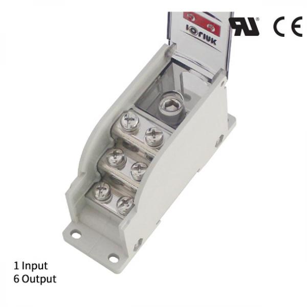 디바이스마트,커넥터/PCB > 터미널블럭 > 단자대 타입 > 전원 분배 단자대,IOLINK,전원분배블럭 SPS35-M8/6*M5-S,배선형 / 윈도우 : 안전 커버 / 정격 용량 UL : 600 V / 150 A / CE : 600 V 150 A