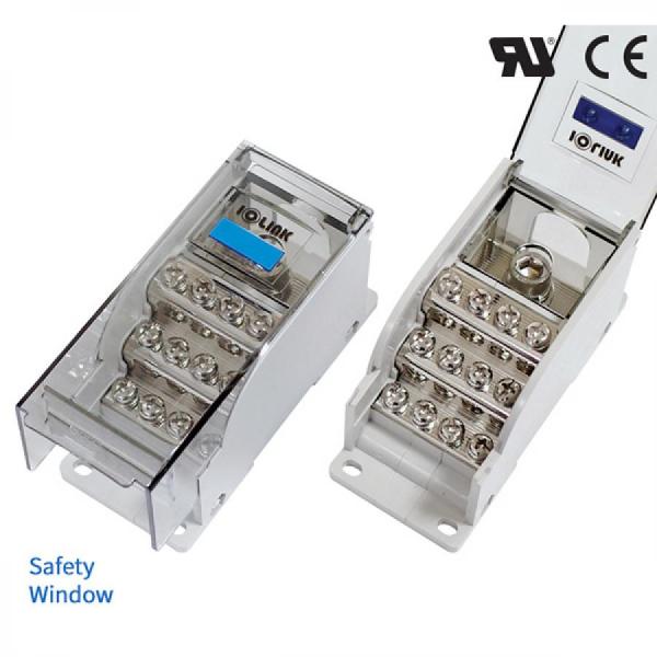 디바이스마트,커넥터/PCB > 터미널블럭 > 단자대 타입 > 전원 분배 단자대,IOLINK,전원분배블럭 SPS45-M8/12*M4,배선형 / 윈도우 : 일반 커버 / 정격 용량 UL : 600 V / 200 A / CE : 600 V 175 A