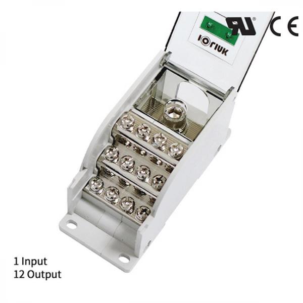 디바이스마트,커넥터/PCB > 터미널블럭 > 단자대 타입 > 전원 분배 단자대,IOLINK,전원분배블럭 SPS45-M8/12*M4,배선형 / 윈도우 : 일반 커버 / 정격 용량 UL : 600 V / 200 A / CE : 600 V 175 A