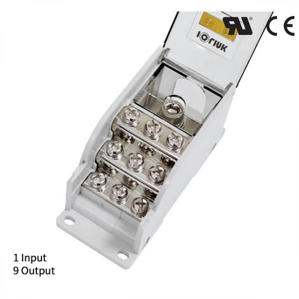 디바이스마트,커넥터/PCB > 터미널블럭 > 단자대 타입 > 전원 분배 단자대,IOLINK,전원분배블럭 SPS45-M8/9*M5,배선형 / 윈도우 : 일반 커버 / 정격 용량 UL : 600 V / 200 A / CE : 600 V 175 A