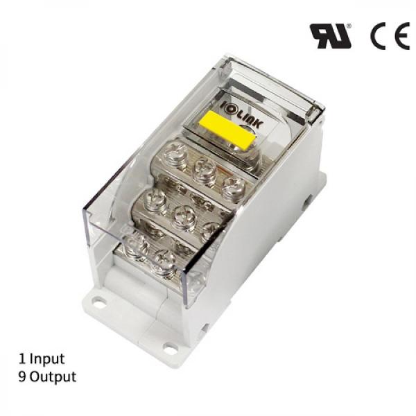 디바이스마트,커넥터/PCB > 터미널블럭 > 단자대 타입 > 전원 분배 단자대,IOLINK,전원분배블럭 SPS45-M8/9*M5-S,배선형 / 윈도우 : 안전 커버 / 정격 용량 UL : 600 V / 200 A / CE : 600 V 175 A