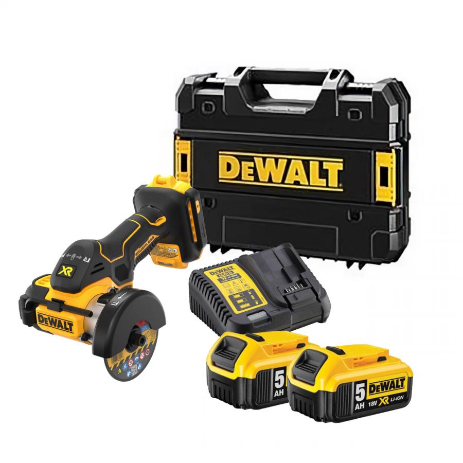 브러쉬리스 컷오프툴 77mm DCS438P2 배터리2개 (20V/5.0Ah)