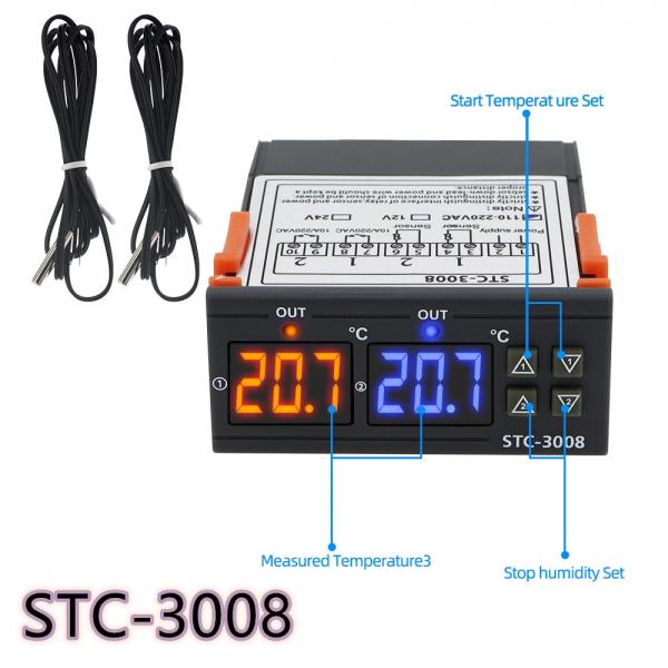 온도 조절 컨트롤러 STC-3008 12V [TYE-STC01]