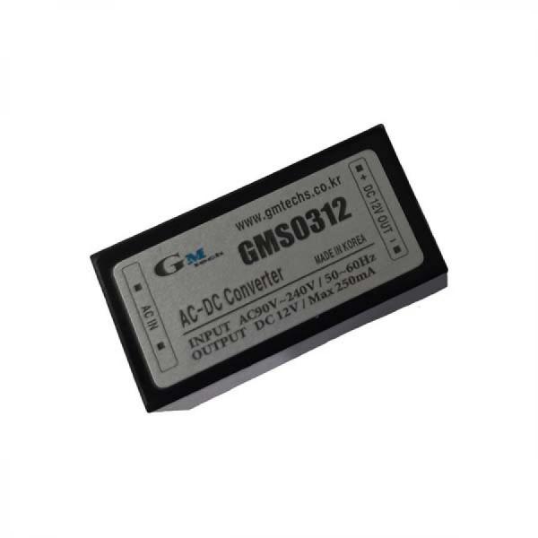 디바이스마트,전원/파워/배터리 > SMPS > On-Board 타입 > 1채널 (Single),지엠테크,GMS0312,On board 타입 1채널 3W SMPS / 출력전압 : 12V / 출력전류 : 250mA / 입력전압 : AC 90~240V / 변환효율 : 71%