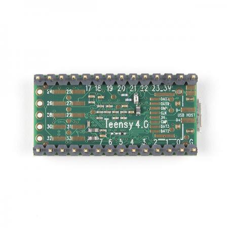 디바이스마트,오픈소스/코딩교육 > 아두이노 > 아두이노 호환보드,Teensy,Teensy 4.0 정품 고성능 개발보드 [헤더] [DEV-16997],미국 정품 Teensy 4.0 개발보드 / ARM Cortex-M7 프로세서 NXP iMXRT1062 탑재 / 600Mhz로 동작시 100mA전류 소비 / 1024K RAM / 2048K 플래시 / 3.3V / SPI 3개 / 아두이노보다 빠른 개발보드 / 핀헤더 포함 / 핀맵 증정!